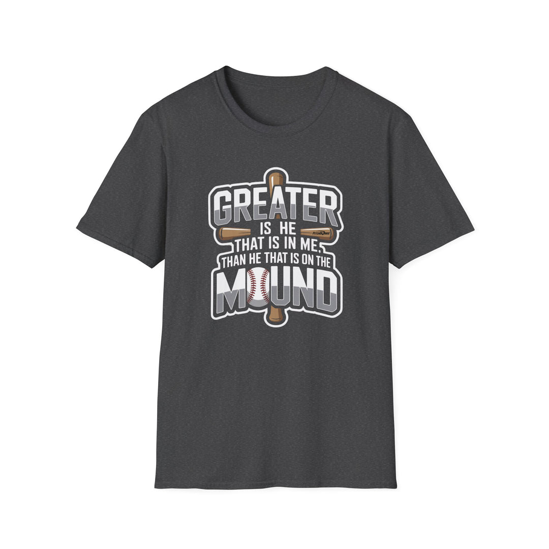 Greater Is He! Baseball T-shirt