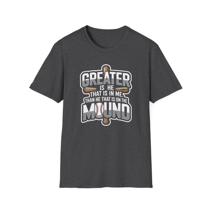 Greater Is He! Baseball T-shirt