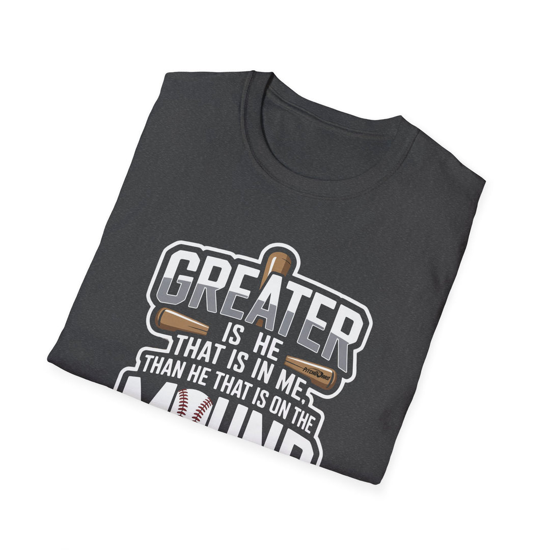 Greater Is He! Baseball T-shirt