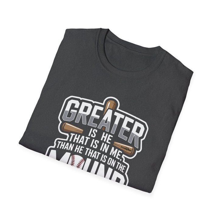 Greater Is He! Baseball T-shirt
